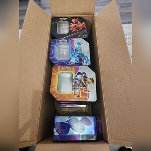 Lot Of 15 Pokemon Ex Tins. Random Tins.